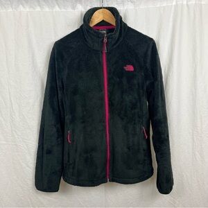The North Face black  Full Zip fuzzy Fleece Jacket Women’s Large.